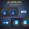 imageNilight 5 Gang 3 Pin Rocker Switch Panel 20A Waterproof On Off 12V Green Toggle for Cars Trucks BoatsBlue Waterproof