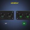 imageNilight 5 Gang 3 Pin Rocker Switch Panel 20A Waterproof On Off 12V Green Toggle for Cars Trucks BoatsGreen