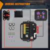 imageNilight 6 Gang Switch Panel Universal Circuit Control Relay System with Fuse Wiring Harness Automatic Dimmable ONOff LED Pod for Cars Trucks Boats ATV UTV SUVRGB