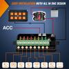 imageNilight 6 Gang Switch Panel Universal Circuit Control Relay System with Fuse Wiring Harness Automatic Dimmable ONOff LED Pod for Cars Trucks Boats ATV UTV SUVRed