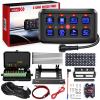 imageNilight 6 Gang Switch Panel Universal Circuit Control Relay System with Fuse Wiring Harness Automatic Dimmable ONOff LED Pod for Cars Trucks Boats ATV UTV SUVBlue