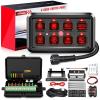 imageNilight 6 Gang Switch Panel Universal Circuit Control Relay System with Fuse Wiring Harness Automatic Dimmable ONOff LED Pod for Cars Trucks Boats ATV UTV SUVRed