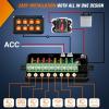 imageNilight 6 Gang Switch Panel Universal Circuit Control Relay System with Fuse Wiring Harness Automatic Dimmable ONOff LED Pod for Cars Trucks Boats ATV UTV SUVGreen