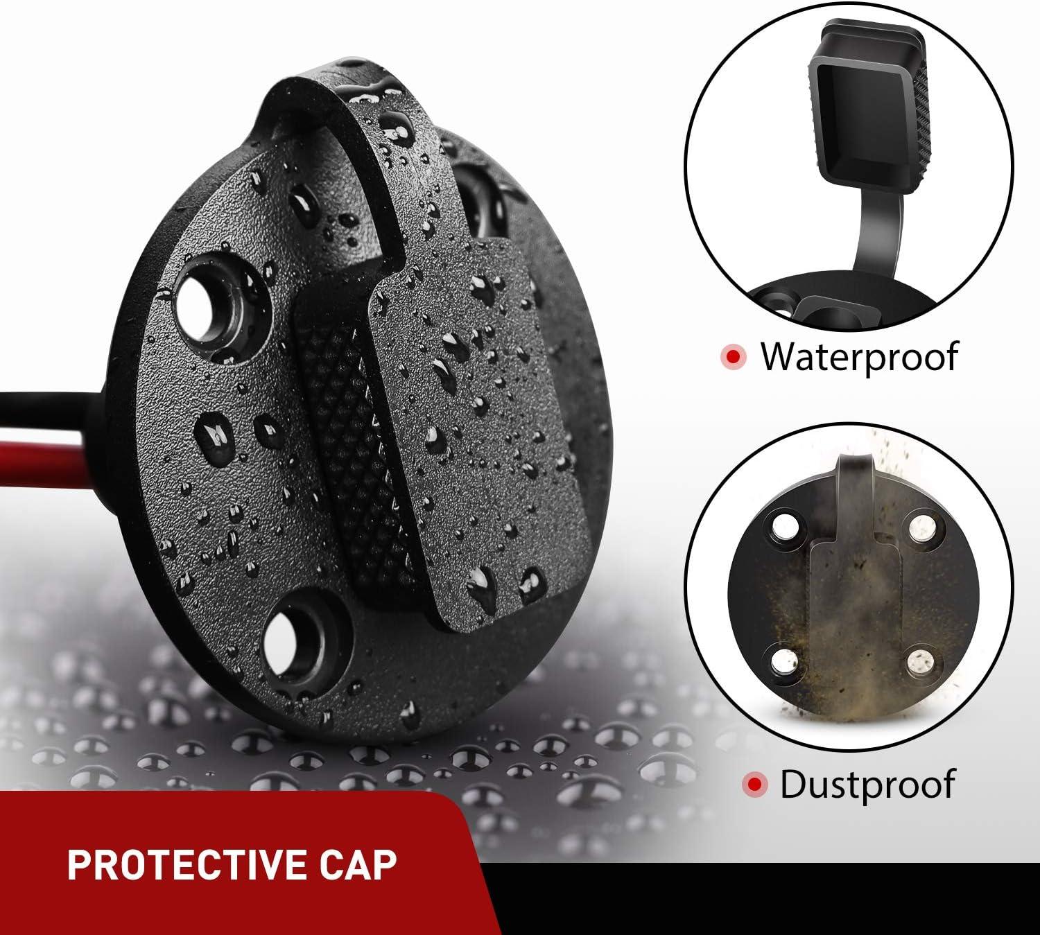 imageNilight  10040W 2 Pack 12AWG SAE Power Socket Sidewall Port Solar Panel Flush Mount Connector Plug 2Pin SAE Cable with 8 Screws for Solar Generator Battery Charger