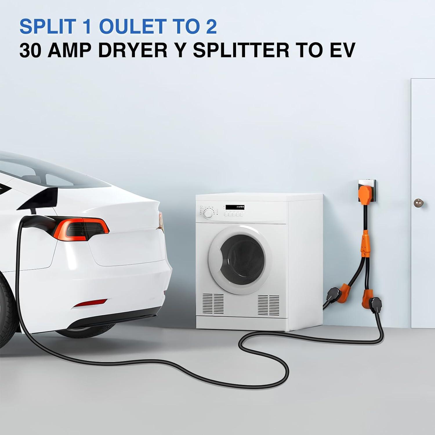 imageNilight  50033R 18 inch 50 Amp to 30 Amp RV Plug Adapter Heavy Duty Dogbone Electrical Adapter with Handle 50A Male to 30A Female Cord Adapter 125V3750W2 Years Warranty1430P1430R Y Splitter