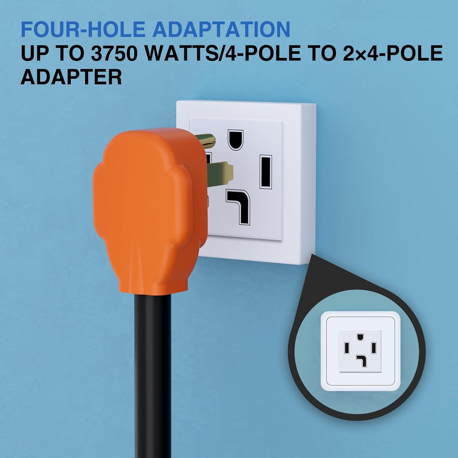 imageNilight  50033R 18 inch 50 Amp to 30 Amp RV Plug Adapter Heavy Duty Dogbone Electrical Adapter with Handle 50A Male to 30A Female Cord Adapter 125V3750W2 Years Warranty1430P1430R Y Splitter