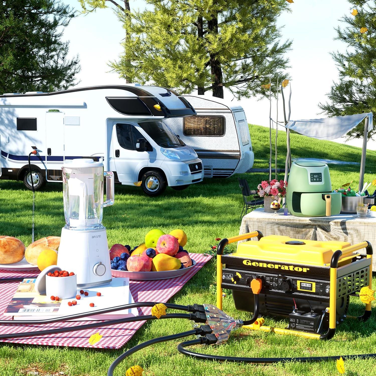 imageNilight  50033R 18 inch 50 Amp to 30 Amp RV Plug Adapter Heavy Duty Dogbone Electrical Adapter with Handle 50A Male to 30A Female Cord Adapter 125V3750W2 Years Warranty1450P to 515R520R 4Prong