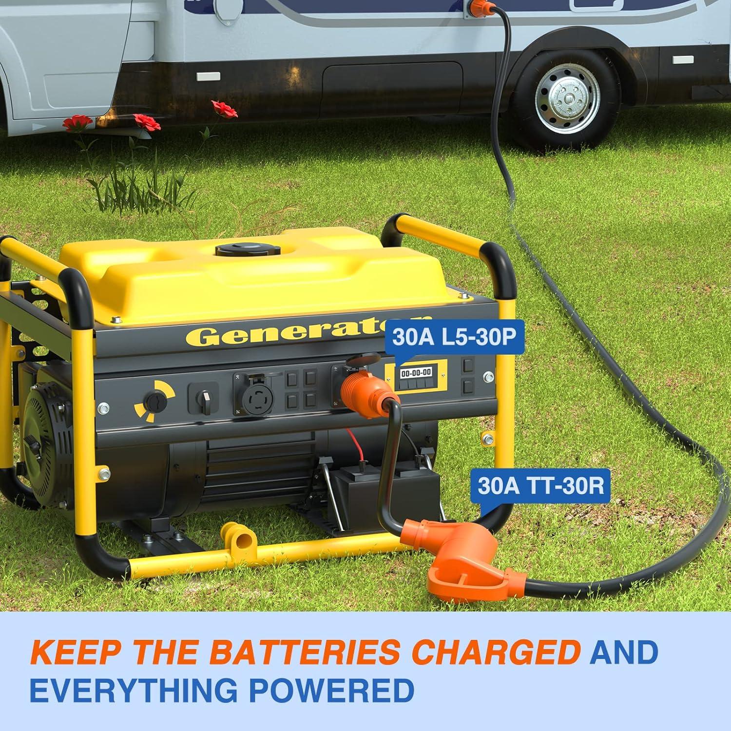 imageNilight  50033R 18 inch 50 Amp to 30 Amp RV Plug Adapter Heavy Duty Dogbone Electrical Adapter with Handle 50A Male to 30A Female Cord Adapter 125V3750W2 Years Warranty30M Locking 3Pin30F