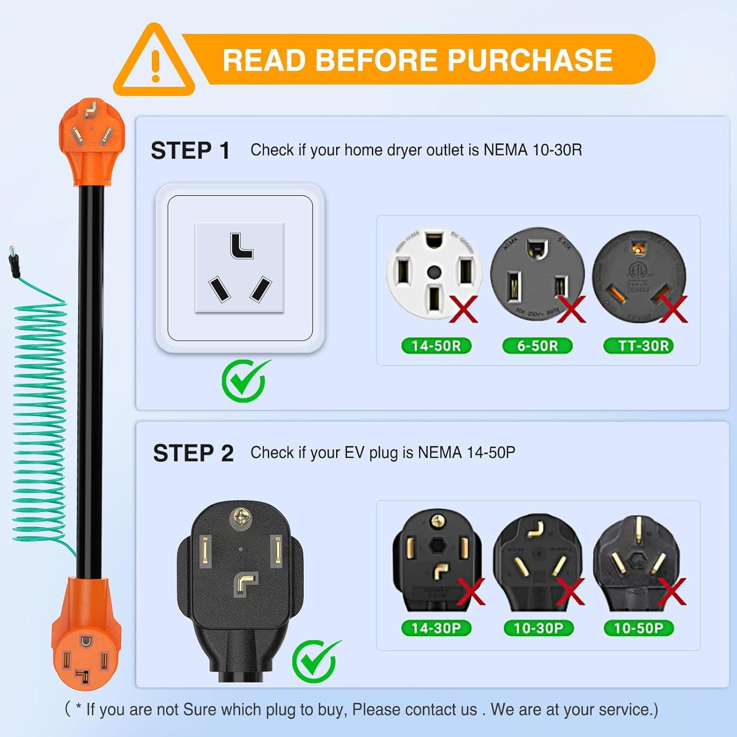 imageNilight  50033R 18 inch 50 Amp to 30 Amp RV Plug Adapter Heavy Duty Dogbone Electrical Adapter with Handle 50A Male to 30A Female Cord Adapter 125V3750W2 Years Warranty1030P to 1430R wGround Wire