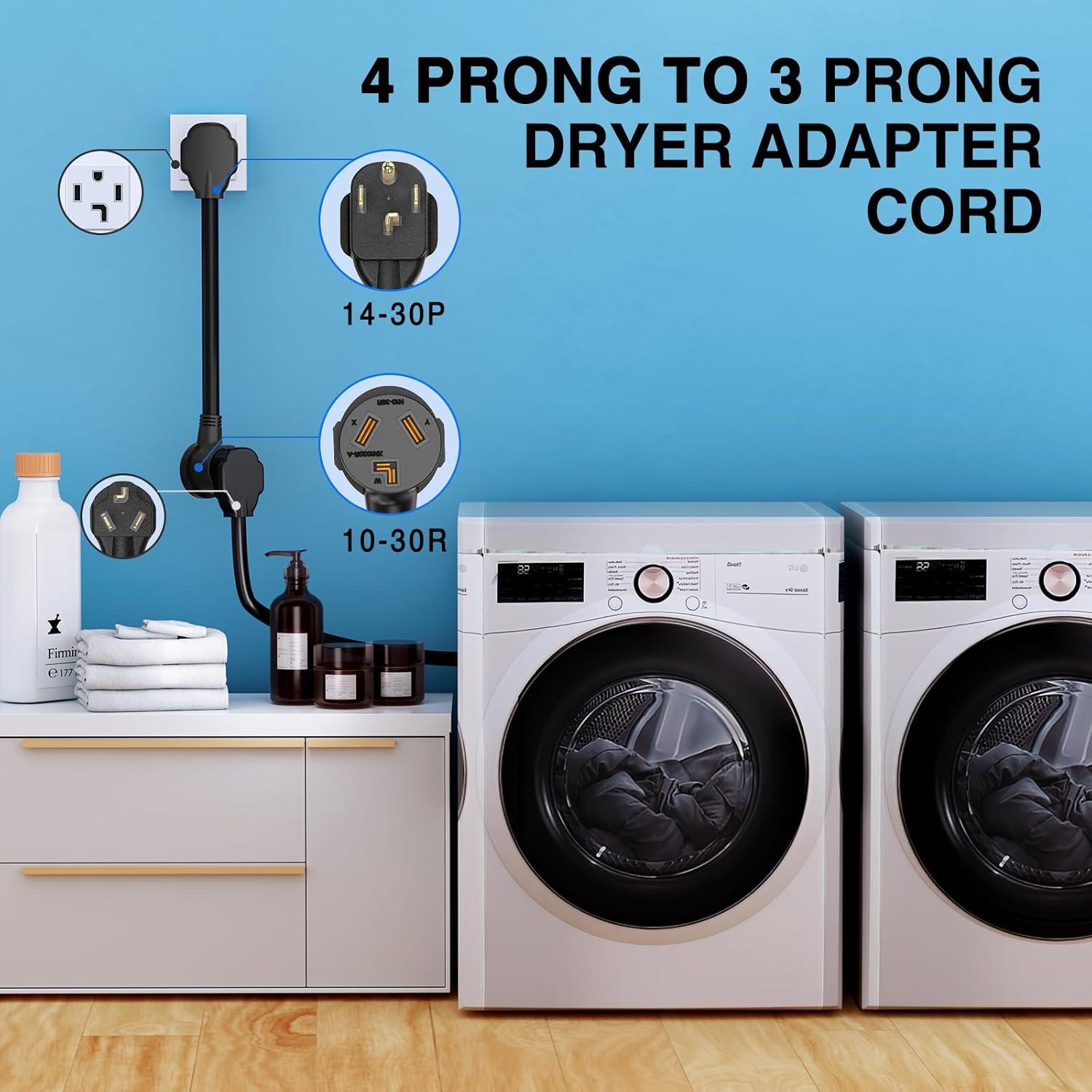 imageNilight  50033R 18 inch 50 Amp to 30 Amp RV Plug Adapter Heavy Duty Dogbone Electrical Adapter with Handle 50A Male to 30A Female Cord Adapter 125V3750W2 Years Warranty1430P to 1030R Black