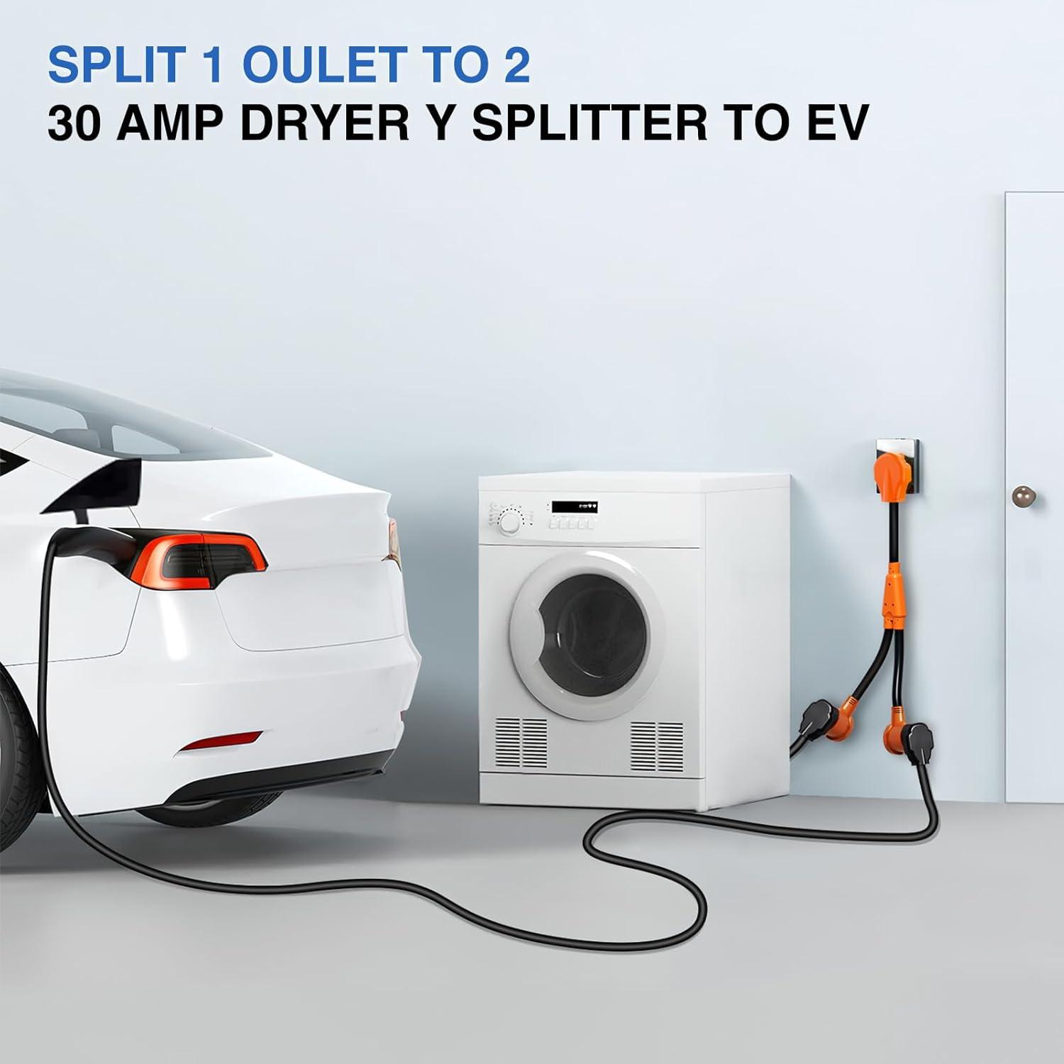 imageNilight  50033R 18 inch 50 Amp to 30 Amp RV Plug Adapter Heavy Duty Dogbone Electrical Adapter with Handle 50A Male to 30A Female Cord Adapter 125V3750W2 Years Warranty1030P1030R Y Splitter