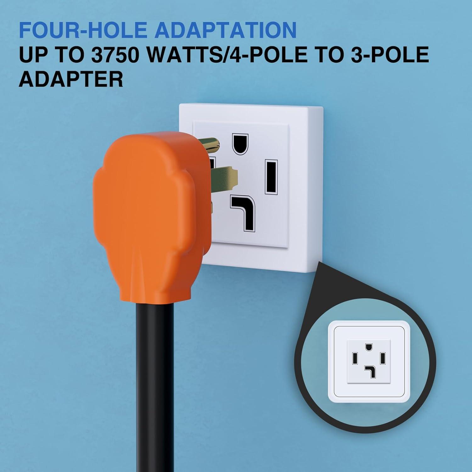 imageNilight  50033R 18 inch 50 Amp to 30 Amp RV Plug Adapter Heavy Duty Dogbone Electrical Adapter with Handle 50A Male to 30A Female Cord Adapter 125V3750W2 Years Warranty1430P to 1030R