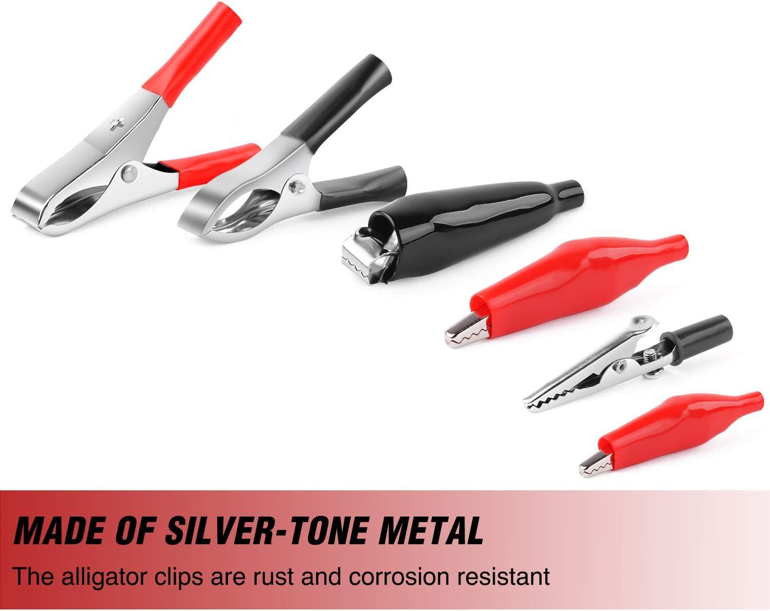 imageNilight  50052R 60Pcs Metal Alligator Clip Clamp Assortment Test Lead Electrical Battery Clamp Connector Alligator Connector Electrical Assortment Charging Clip