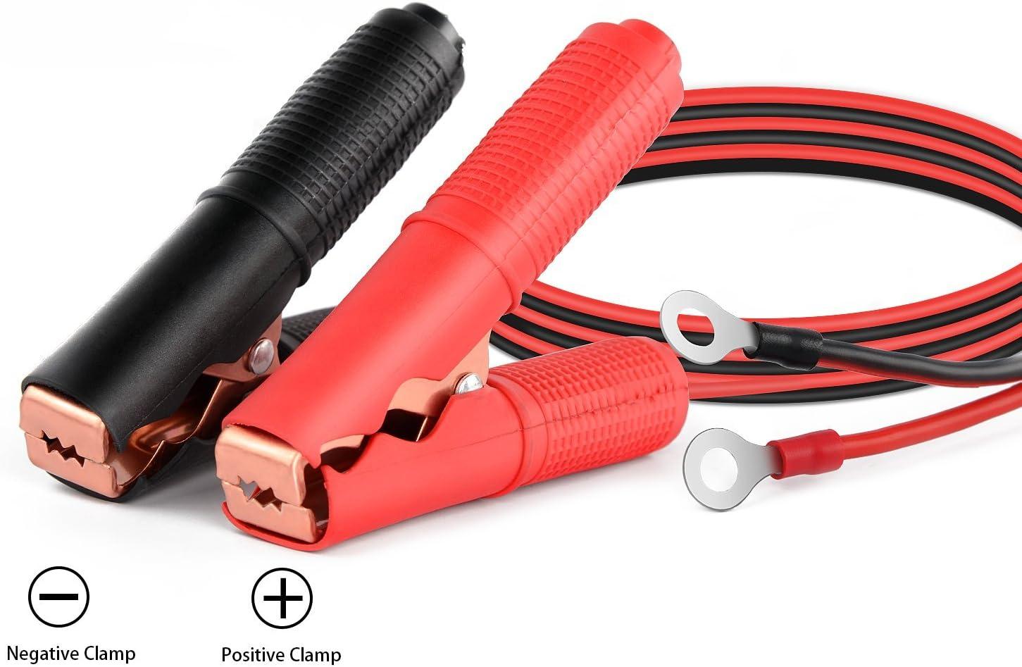 imageNilight  GAACC01 2 Pcs 30A Alligator Clips Booster Jumper Cable for Car Battery Charging Charger 6 mm Copper Terminal