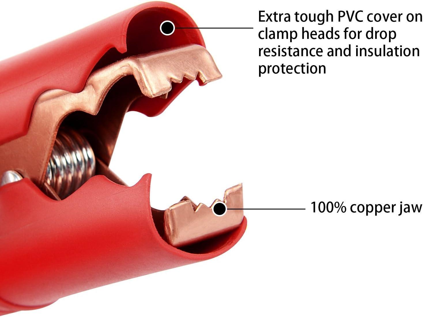 imageNilight  GAACC01 2 Pcs 30A Alligator Clips Booster Jumper Cable for Car Battery Charging Charger 6 mm Copper Terminal
