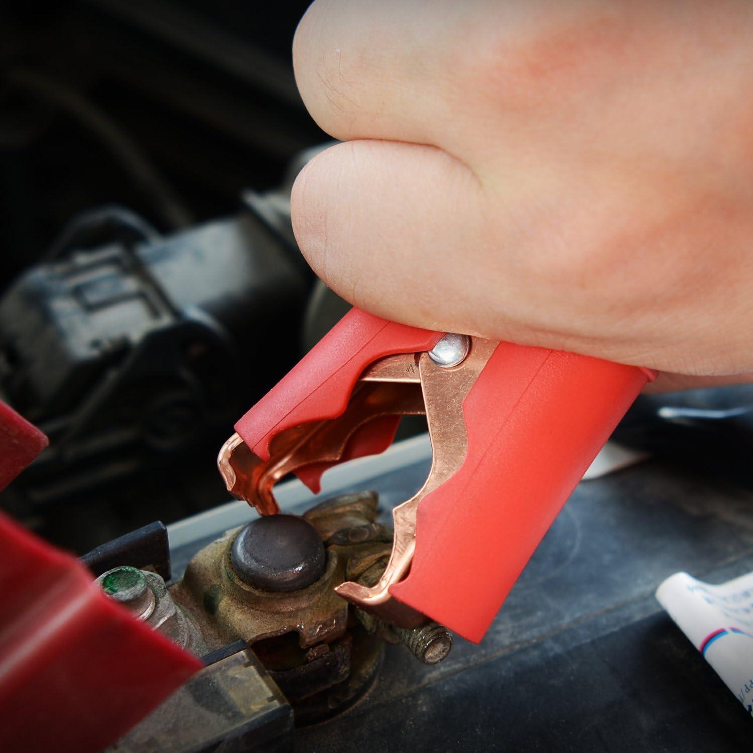 imageNilight  GAACC01 2 Pcs 30A Alligator Clips Booster Jumper Cable for Car Battery Charging Charger 6 mm Copper Terminal