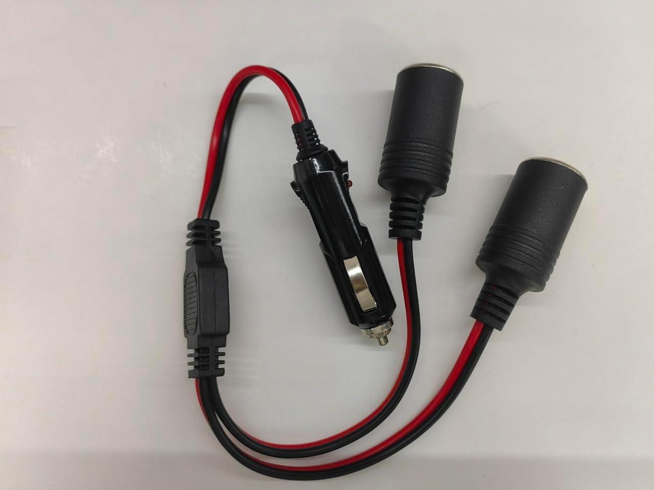 imageNilight Cigarette Lighter Extension Cord Cable Heavy Duty 6ft 12V24V Car Charger with Cigarette Lighter Plug Cigarette Lighter Socket2 Years Warranty1 to 2 Cigarette Lighter Splitter