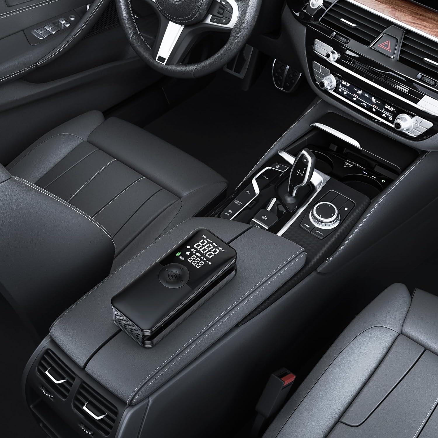 imageNilight Tire Inflator Air Compressor Portable Pump for 12V DC Car Tires with Digital Pressure Gauge 150PSI Auto LED Light Cars ATVs BicyclesCordless Tire Inflator 150psi