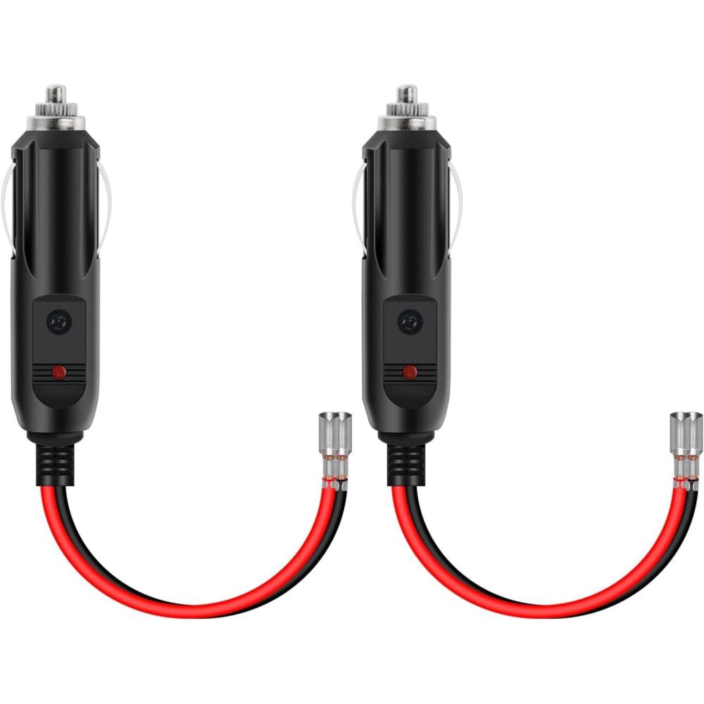 imageNilight Cigarette Lighter Extension Cord Cable Heavy Duty 6ft 12V24V Car Charger with Cigarette Lighter Plug Cigarette Lighter Socket2 Years Warranty2 Pack Male Plug