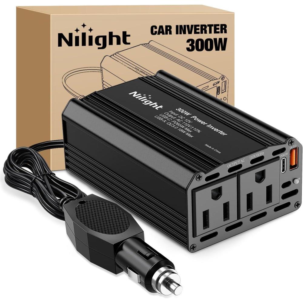 imageNilight Cigarette Lighter Extension Cord Cable Heavy Duty 6ft 12V24V Car Charger with Cigarette Lighter Plug Cigarette Lighter Socket2 Years Warranty300W USBPD 110V Outlet2