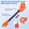 imageNilight  50033R 18 inch 50 Amp to 30 Amp RV Plug Adapter Heavy Duty Dogbone Electrical Adapter with Handle 50A Male to 30A Female Cord Adapter 125V3750W2 Years Warranty15M50F