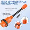 imageNilight  50033R 18 inch 50 Amp to 30 Amp RV Plug Adapter Heavy Duty Dogbone Electrical Adapter with Handle 50A Male to 30A Female Cord Adapter 125V3750W2 Years Warranty15M30F Locking