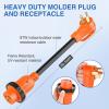 imageNilight  50033R 18 inch 50 Amp to 30 Amp RV Plug Adapter Heavy Duty Dogbone Electrical Adapter with Handle 50A Male to 30A Female Cord Adapter 125V3750W2 Years Warranty50M30F Locking