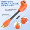 imageNilight  50033R 18 inch 50 Amp to 30 Amp RV Plug Adapter Heavy Duty Dogbone Electrical Adapter with Handle 50A Male to 30A Female Cord Adapter 125V3750W2 Years Warranty30M Locking 4Pin50F