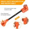 imageNilight  50033R 18 inch 50 Amp to 30 Amp RV Plug Adapter Heavy Duty Dogbone Electrical Adapter with Handle 50A Male to 30A Female Cord Adapter 125V3750W2 Years Warranty30M50F