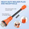 imageNilight  50033R 18 inch 50 Amp to 30 Amp RV Plug Adapter Heavy Duty Dogbone Electrical Adapter with Handle 50A Male to 30A Female Cord Adapter 125V3750W2 Years WarrantyOrange