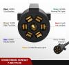 imageNilight  50050R 7Way Trailer Plug Socket Extension Cable 3FT Long 1014 AWG DoubleProng Copper TerminalsWires for 7Blade Trailer Wiring Connector Cord 2 Years Warranty8FT Trailer Extension Cord