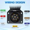 imageNilight  50050R 7Way Trailer Plug Socket Extension Cable 3FT Long 1014 AWG DoubleProng Copper TerminalsWires for 7Blade Trailer Wiring Connector Cord 2 Years WarrantyY Splitter Trailer Plug