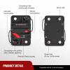 imageNilight 100A Inline Circuit Breaker Resettable 1224V DC Manual Reset Fuse Holder 315AWG Overload Protection for Car Audio Sound Amplifier System RV Marine Boat Truck Solar InverterCircuit Breaker A