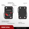 imageNilight 100A Inline Circuit Breaker Resettable 1224V DC Manual Reset Fuse Holder 315AWG Overload Protection for Car Audio Sound Amplifier System RV Marine Boat Truck Solar InverterCircuit Breaker A