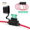 imageNilight 120 PCS Mini ATMAPM Blade Fuse 5A75A10A15A20A25A30A AMP Assorted Set with 10 Pack 14AWG ATCATO Inline Fuse Holder120Pcs ATCATO Fuse  12AWG Holder 5