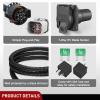 imageNilight 4Way Flat to 7Way Round RV Blade Adapter Plug 4 Pin to 7 Pin Vehicle Side Trailer Light Adapter with Extra Output Wire Tow Hitch Wire Adapter 7 Way Car End with mounting Bracket19992001 Ford F250F550 Trailer Harness