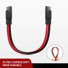 imageNilight 50037R 12FT Cable DC Extension Cord 16AWG 2 Pin Wire Harness with 12V24V Quick ConnectDisconnect SAE Connector with Dust Cap 2 Years Warranty Red black12 SAE Disconnect 10AWG