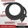 imageNilight 50049R 7Way 8 Feet Heavy Duty 7 Way Plug Inline Trailer Cord for Truck Camper Blade Molded RV Cable Wire Weatherproof ampamp Corrosion Resistant8FT2 Years WarrantyRV Standard Trailer Cord 12FT wPlug