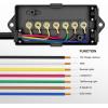 imageNilight Heavy Duty 7 Way Inline Trailer Plug 8 Feet Connector Cable 7Pin RV Round Extension Wiring Harness Weatherproof Junction Box for RV Towing Car12FT Trailer Wiring Harness