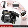 imageNilight Heavy Duty 7 Way Inline Trailer Plug 8 Feet Connector Cable 7Pin RV Round Extension Wiring Harness Weatherproof Junction Box for RV Towing Car16FT Trailer Wiring Harness
