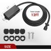 imageNilight Heavy Duty 7 Way Inline Trailer Plug 8 Feet Connector Cable 7Pin RV Round Extension Wiring Harness Weatherproof Junction Box for RV Towing Car12FT Trailer Wiring Harness