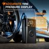 imageNilight Tire Inflator Air Compressor Portable Pump for 12V DC Car Tires with Digital Pressure Gauge 150PSI Auto LED Light Cars ATVs Bicycles2x Faster Tire Inflator