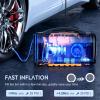 imageNilight Tire Inflator Air Compressor Portable Pump for 12V DC Car Tires with Digital Pressure Gauge 150PSI Auto LED Light Cars ATVs BicyclesAcDc Air Compressor Pump