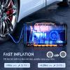imageNilight Tire Inflator Air Compressor Portable Pump for 12V DC Car Tires with Digital Pressure Gauge 150PSI Auto LED Light Cars ATVs BicyclesAcDc Air Compressor Pump Battery