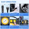 imageNilight Tire Inflator Air Compressor Portable Pump for 12V DC Car Tires with Digital Pressure Gauge 150PSI Auto LED Light Cars ATVs BicyclesAcDc Air Compressor Pressure Gauge