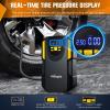 imageNilight Tire Inflator Air Compressor Portable Pump for 12V DC Car Tires with Digital Pressure Gauge 150PSI Auto LED Light Cars ATVs BicyclesAir Compressor Pump