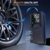 imageNilight Tire Inflator Air Compressor Portable Pump for 12V DC Car Tires with Digital Pressure Gauge 150PSI Auto LED Light Cars ATVs BicyclesCordless Tire Inflator 150psi
