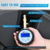 imageNilight Tire Inflator Air Compressor Portable Pump for 12V DC Car Tires with Digital Pressure Gauge 150PSI Auto LED Light Cars ATVs BicyclesDigital Tire Gauge