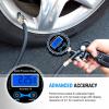 imageNilight Tire Inflator Air Compressor Portable Pump for 12V DC Car Tires with Digital Pressure Gauge 150PSI Auto LED Light Cars ATVs BicyclesTire Pressure Gauge Style 1