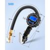 imageNilight Tire Inflator Air Compressor Portable Pump for 12V DC Car Tires with Digital Pressure Gauge 150PSI Auto LED Light Cars ATVs BicyclesTire Pressure Gauge Style 2